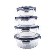 Glass Food Storage Containers with Removable Ears Round