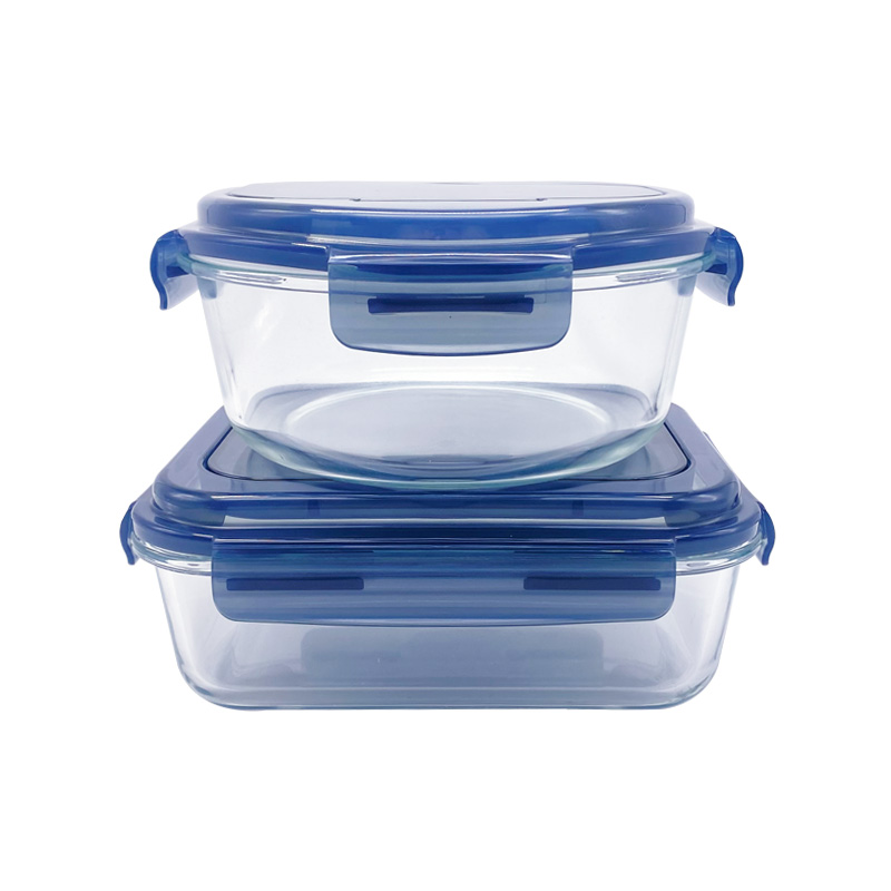 Glass Meal Prep Containers Food Storage Container Kitchen Accessories With Knife and Fork