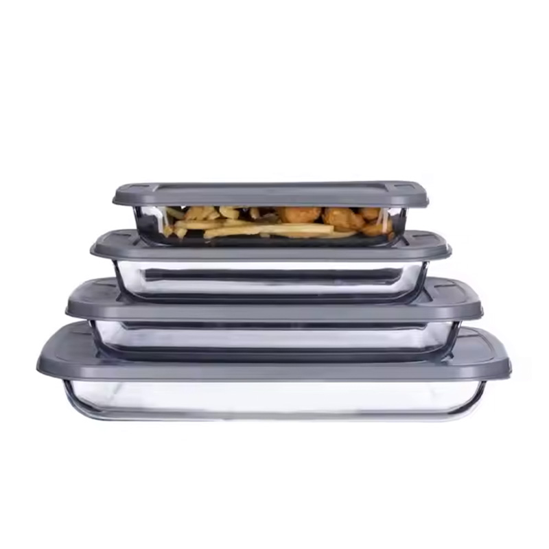 Glass Baking Dishes with PE Lids Ideal for Freezer-to-Oven Cooking