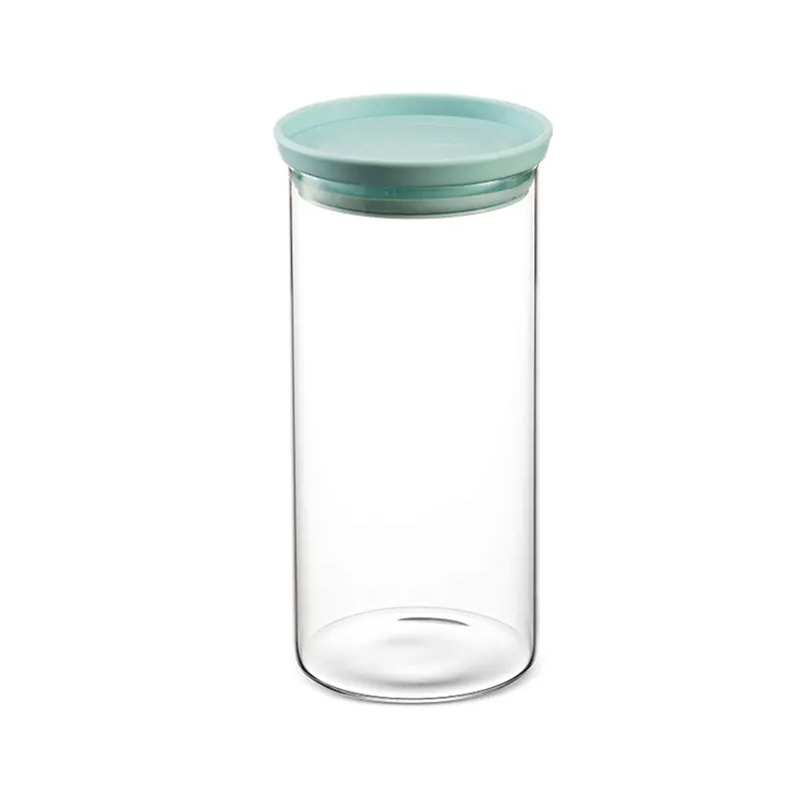 Customized Wide Mouth clear High Borosilicate Glass Food Canister Storage Container Jar Set with PP Lid