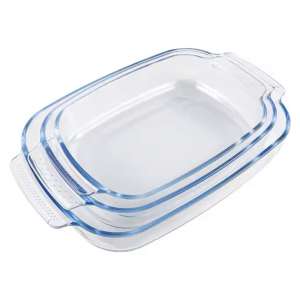 High Borosilicate Glass tableware Baking Dish with Handles