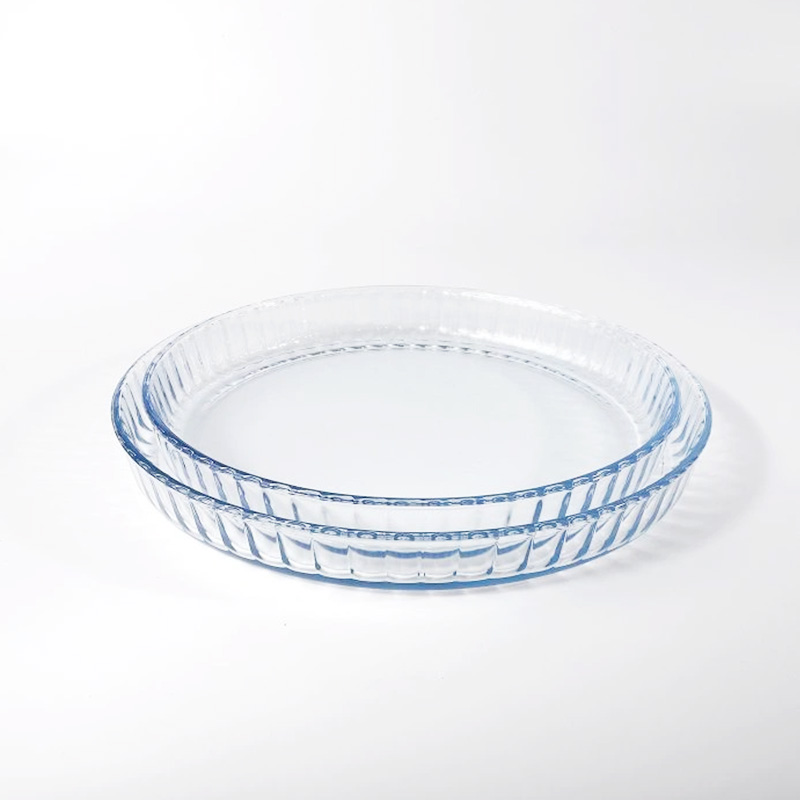 Round Glass Baking Dish Oven Glass baking Pan Glass Pie Dish