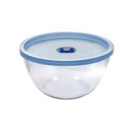 Premium Quality Glass Mixing Bowl Round Glass Fruit Salad Food Prep Serving Bowl with PP Lid