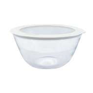 Stackable Round Clear Glass Bowls Heat Resistant Mixing Bowl with Tempered Glass Lid