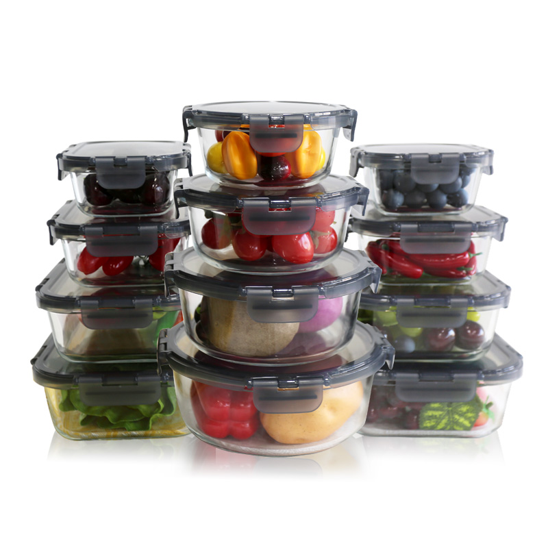 Glass Food Storage Containers with Removable Ears
