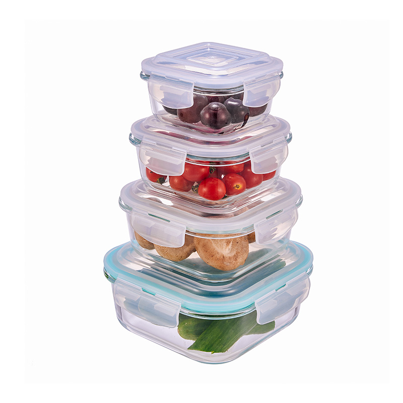 Glass Food Storage Containers With Lids Airtight Square