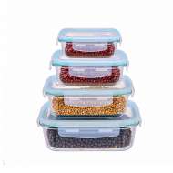 Airtight Glass containers with vented lid Rectangular