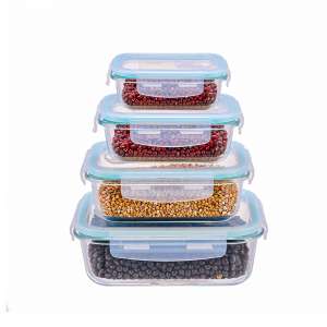 Airtight Glass containers with vented lid Rectangular