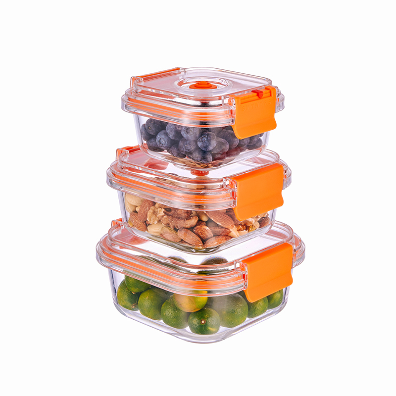 Vacuum sealed Glass Containers Vacuum Seal Glass Food Container with Pump