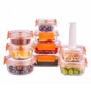 Vacuum Storage Glass Lunch Box with Vacuum Lid High Borosilicate Glass