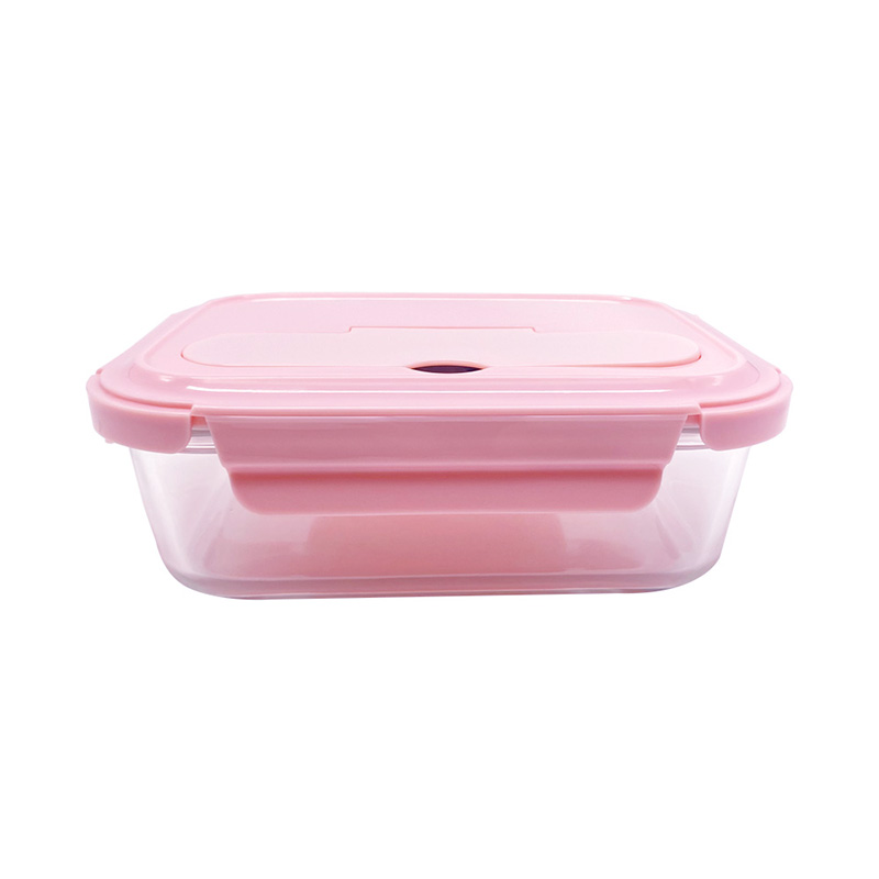 Lunch Box Glass Container, Leak-proof, with Fork & Spoon