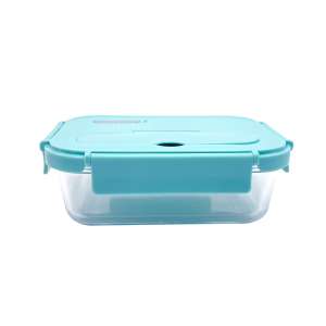 Durable Glass Container Lunch Box Container with Fork & Spoon