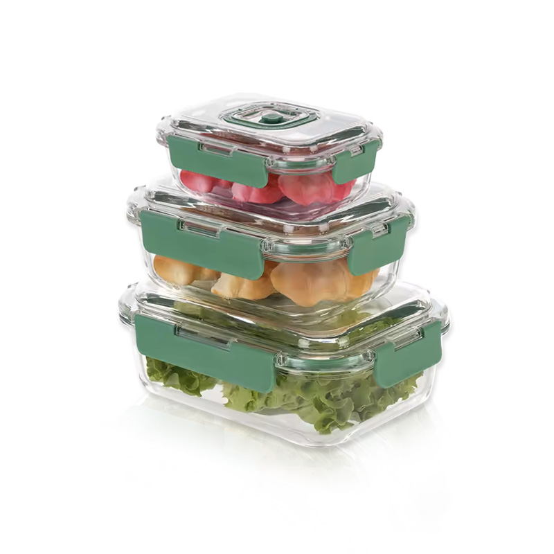 Airtight Glass Storage Container with Time-Recording Plastic Lid