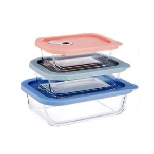 Rectangle Silicone Lids Glass Storage Container, Convenience and Versatility for all Your Storage Needs