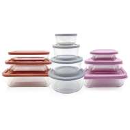 Eco-Friendly, Heat-Resistant Glass Food Storage Containers with Secure PP Lids, BPA-Free