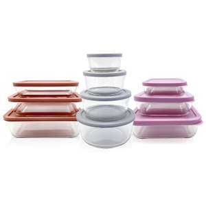 Eco-Friendly, Heat-Resistant Glass Food Storage Containers with Secure PP Lids, BPA-Free