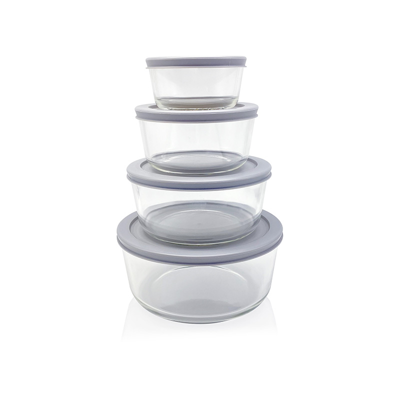 Round Glass Food Storage Containers with BPA-Free Lids - Oven, Microwave & Freezer Safe