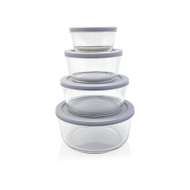 Round Glass Food Storage Containers with BPA-Free Lids - Oven, Microwave & Freezer Safe