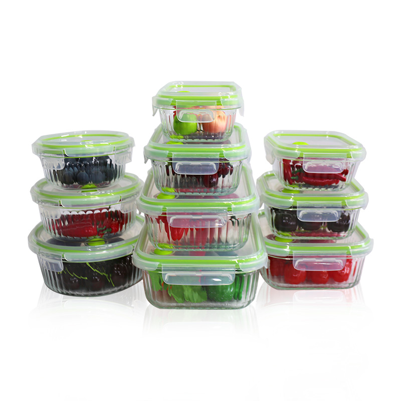 Wave Glass Containers with Vented Lids – Airtight, Leakproof, BPA-Free