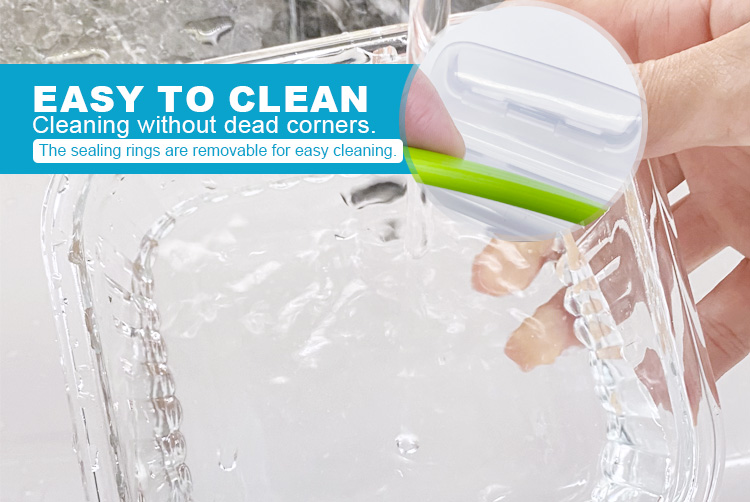 BPA-Free Ribbed Glass Containers with Vented Lids – Airtight & Leakproof, Square