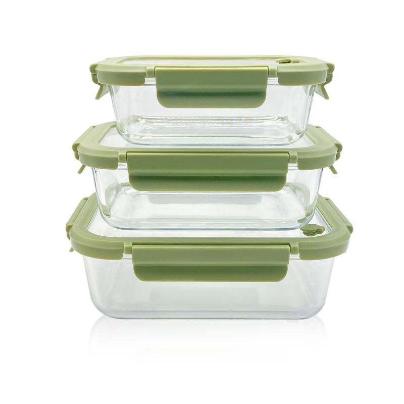 Glass Food Storage Container with Vented Glass Lid-Airtight, BPA-Free, Microwave Safe