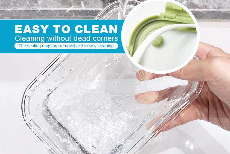 Glass Food Storage Container with Vented Glass Lid-Airtight, BPA-Free, Microwave Safe