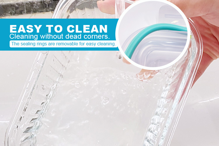 Rectangular Wave Glass Food Storage Containers with Lids - Leakproof, Airtight, BPA-Free