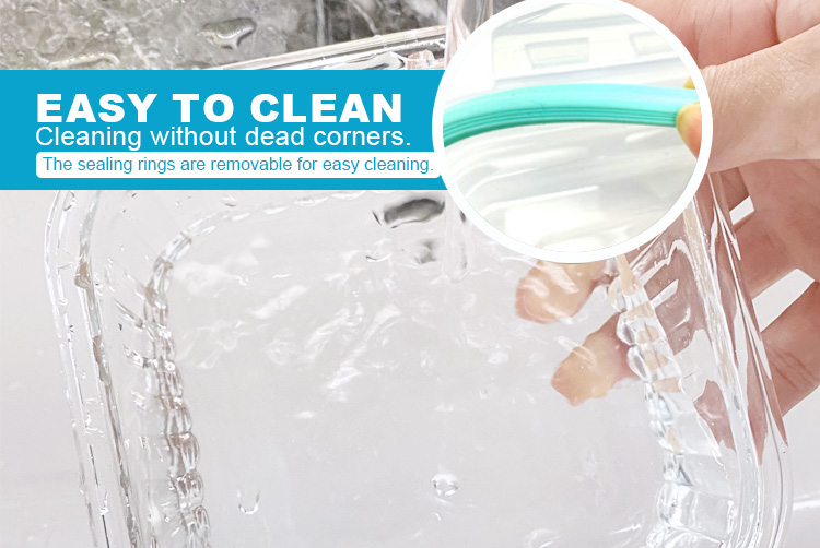 Square Ribbed Glass Food Storage Containers with Airtight Lids - Leakproof,Oven & Dishwasher Safe