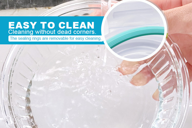 Round Ribbed Glass Meal Prep Containers with Airtight Lids -Reusable Meal Prep & Lunch Boxes