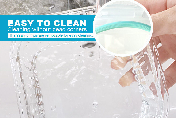 Square Ribbed Glass Containers with Lids for Food – Airtight, Leakproof & BPA-Free
