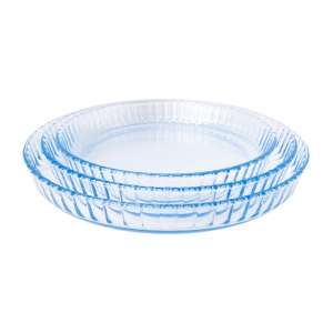 Round Glass Baking Dish Oven Glass baking Pan Glass Pie Dish