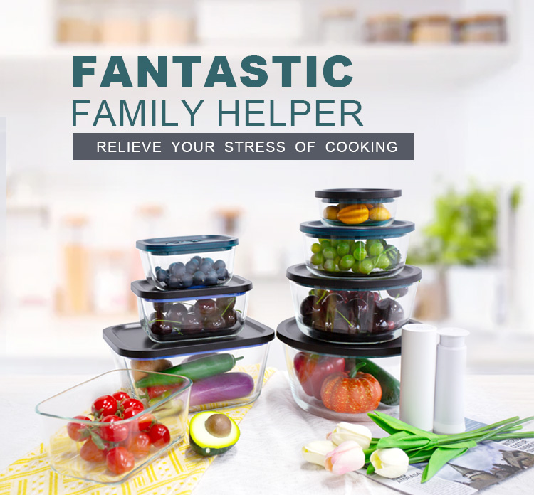 Consing OEM/ODM Airtight Glass Food Storage Container with Pump Vacuum Glass Container Set