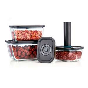 Consing OEM/ODM Airtight Glass Food Storage Container with Pump Vacuum Glass Container Set