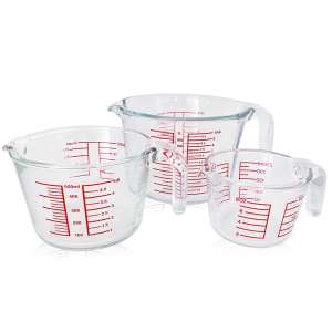 High Borosilicate Glass Measuring Cup with Accurate Four Scale