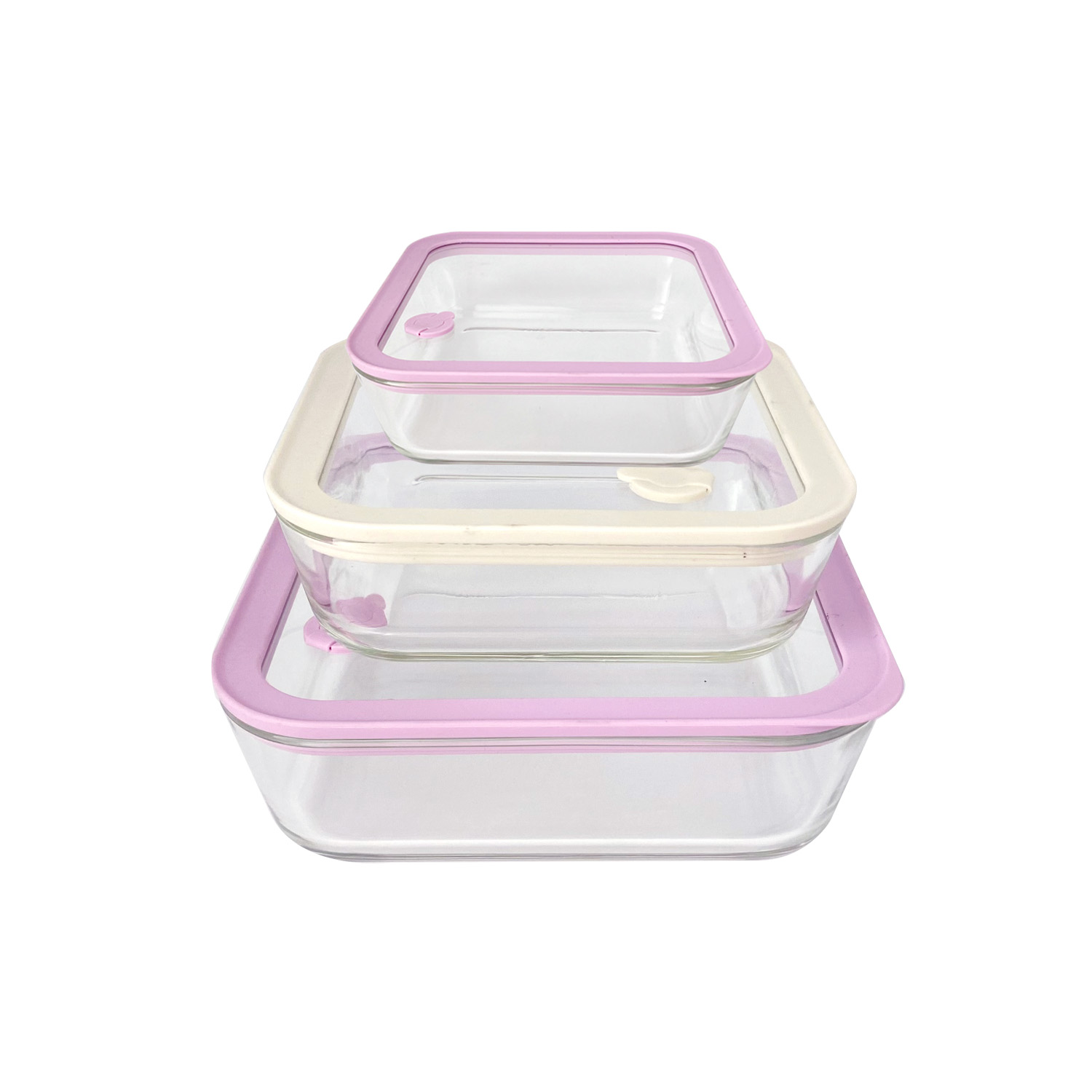 600ml/1150ml/1940ml Consing Premium Borosilicate Glass Lunch Box with Glass Vent Lid