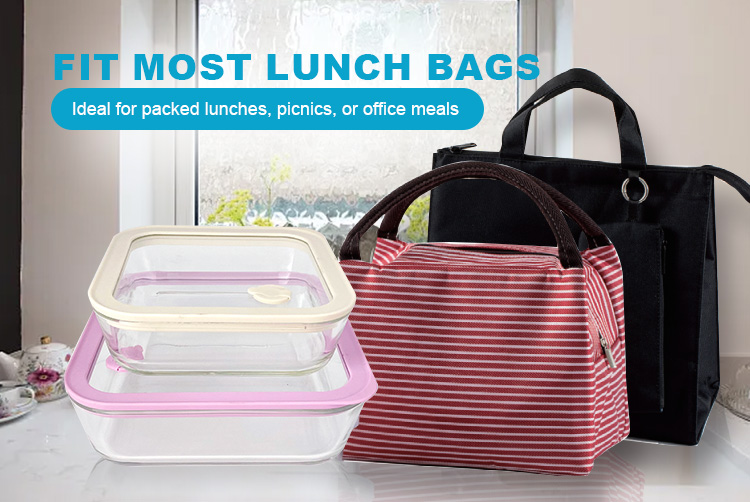 600ml/1150ml/1940ml Consing Premium Borosilicate Glass Lunch Box with Glass Vent Lid