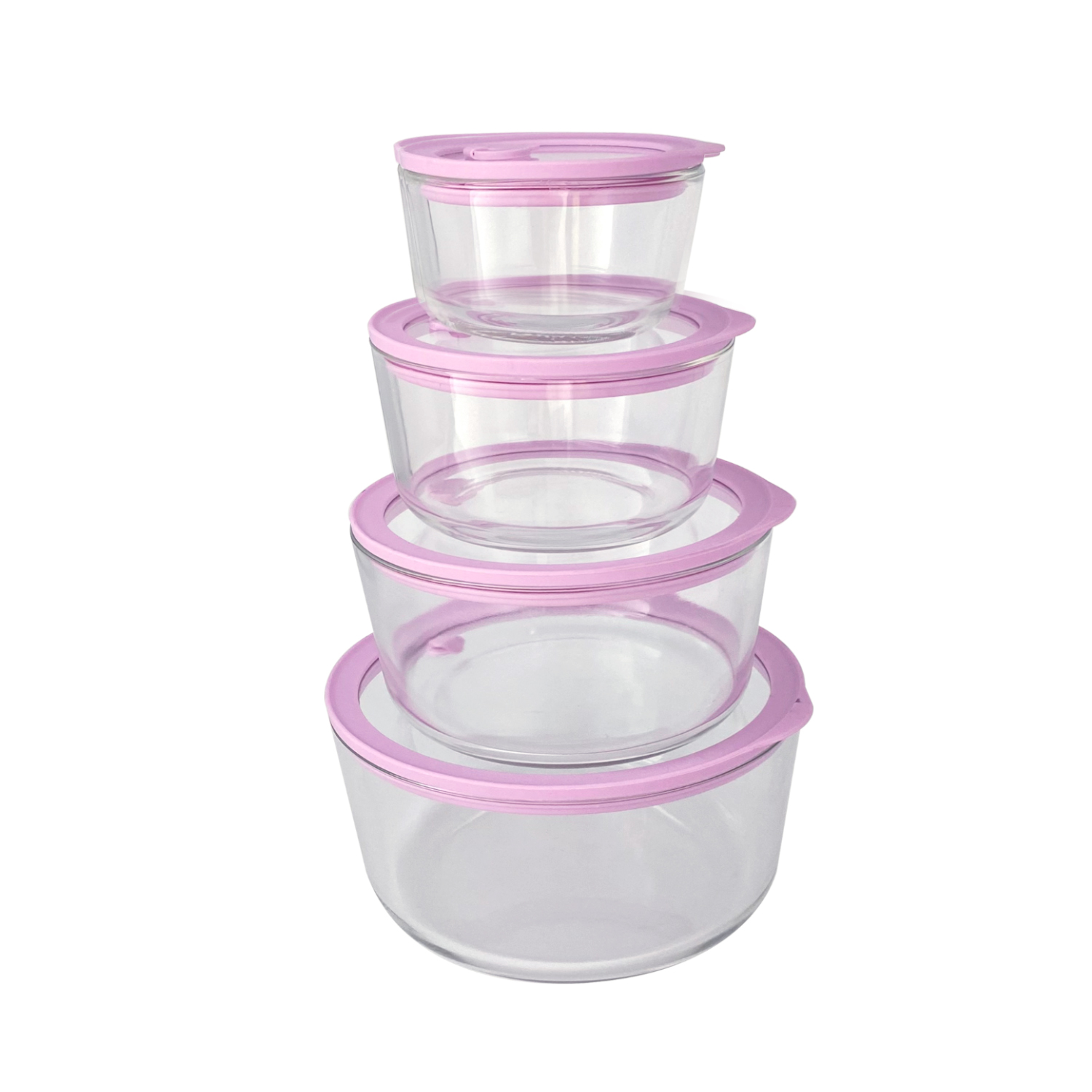 250ml/470ml/950ml/1650ml Airtight Borosilicate Glass Food Storage Container with Glass Vent Lid