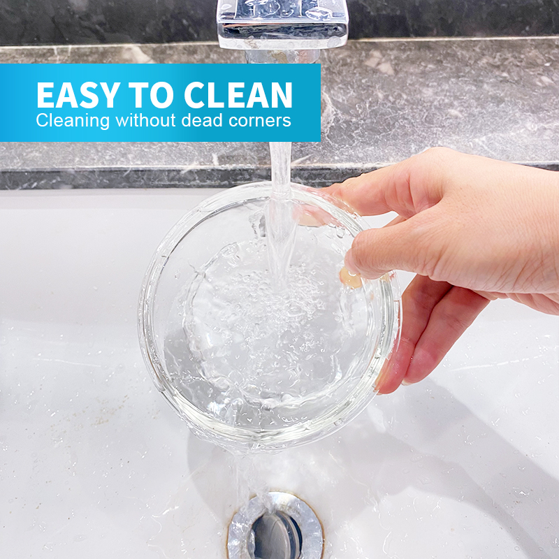 410ml/570ml/840ml Eco-Friendly BPA-Free Round Glass Lunch Box - Bulge Rims with Plastic Lid