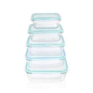 330ml/570ml/840ml/1180ml/1860ml  Factory Wholesale Rectangular Glass Fresh Food Storage Box - Microwave Meal Prep Containers with Bulge Rims