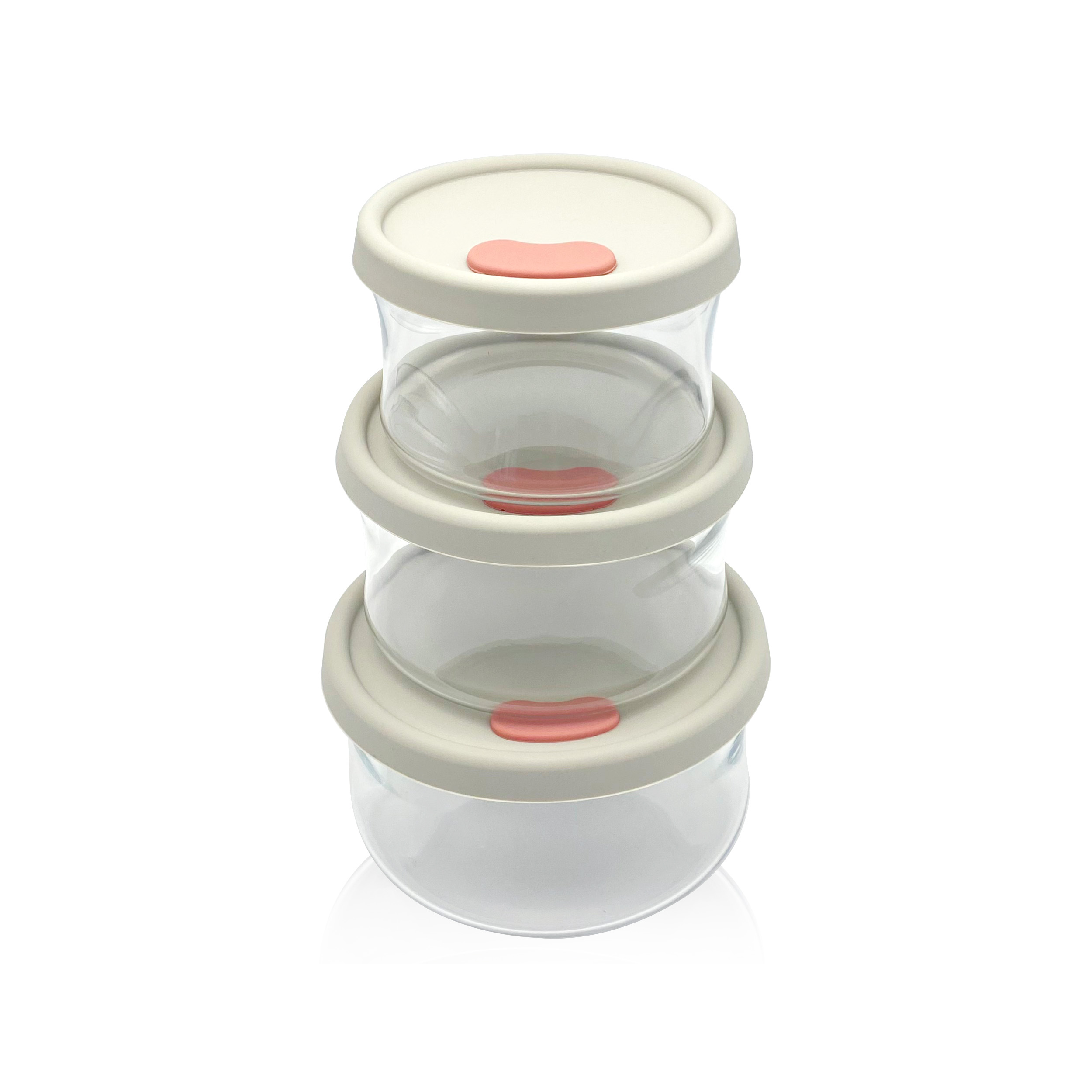 Lightweight Airtight Round Borosilicate Glass Bento Lunch Box