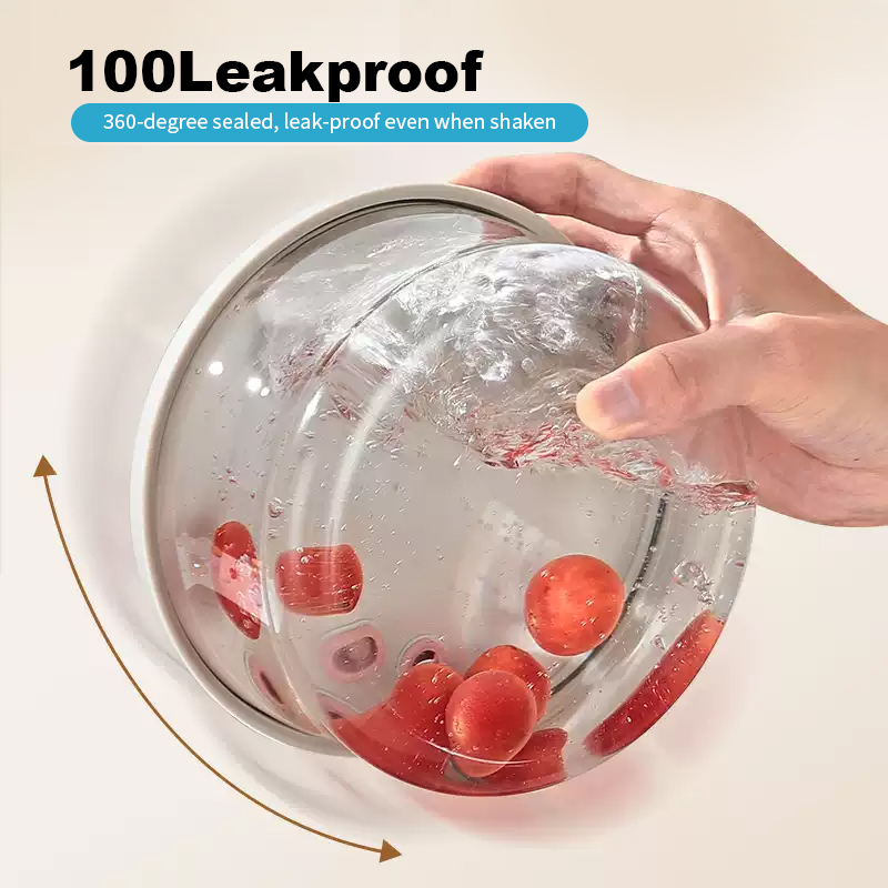 Lightweight Airtight Round Borosilicate Glass Bento Lunch Box