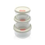 Lightweight Airtight Round Borosilicate Glass Bento Lunch Box