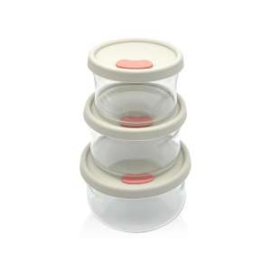 Lightweight Airtight Round Borosilicate Glass Bento Lunch Box