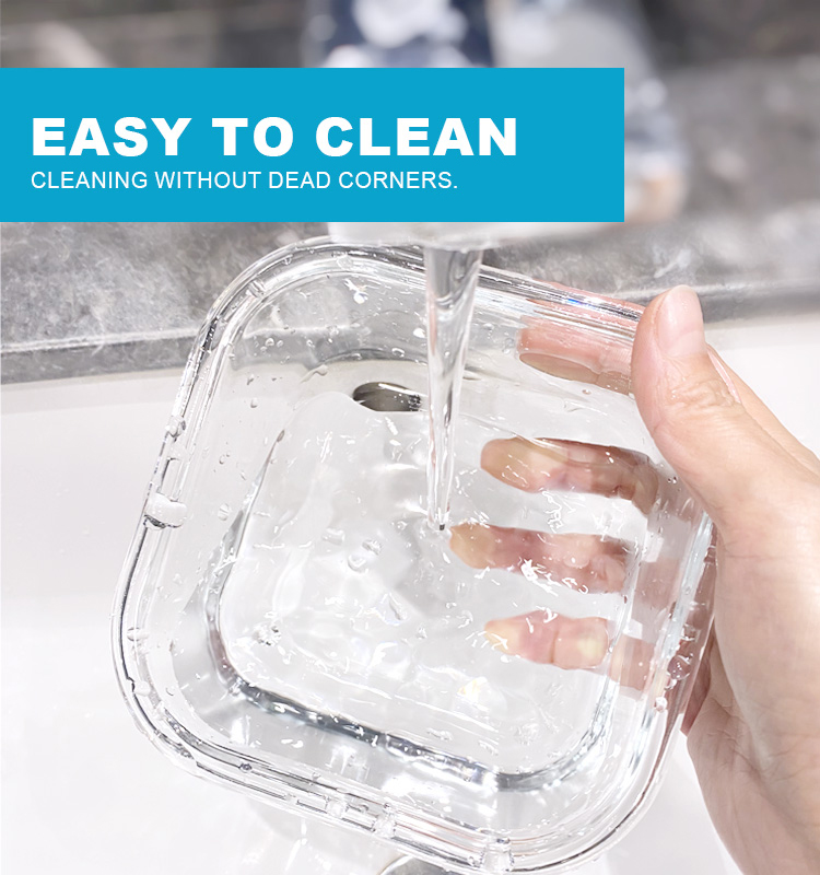 310ml/530ml/800ml/1100ml Heat-resistant Glass Storage Containers with Silicone Tempered Glass Lids with Lid Steam Valve